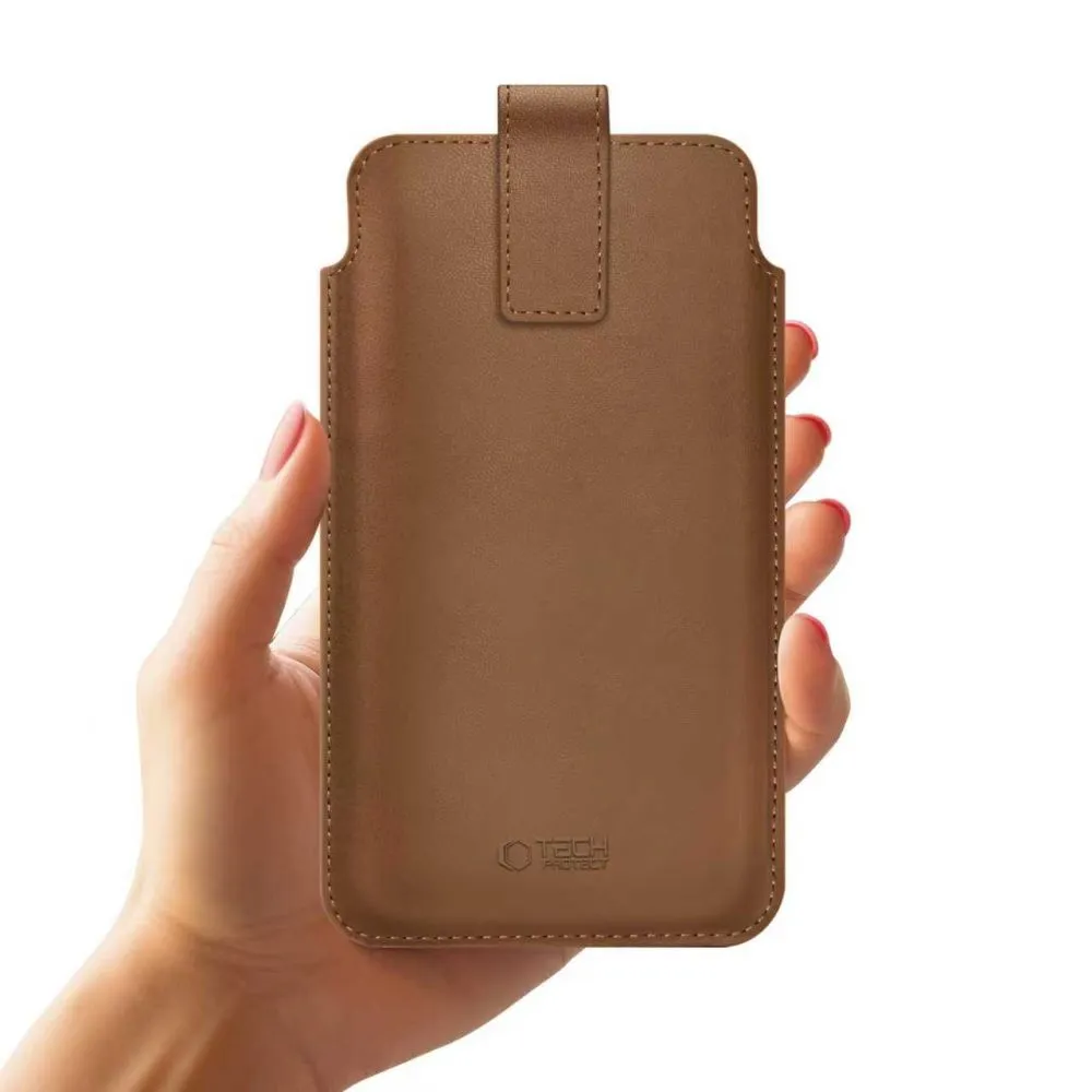 Priedai Other telefono dėklas rudas TECH-PROTECT SM65 UNIVERSAL PHONE POUCH 6.0-6.9 INCH