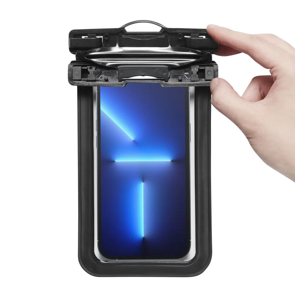 Dažādi telefona maciņš melns SPIGEN A601 UNIVERSAL WATERPROOF CASE 2-PACK