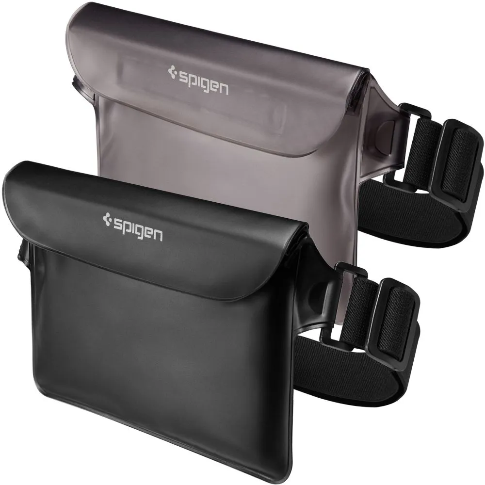 Dažādi telefona maciņš melns SPIGEN A620 UNIVERSAL WATERPROOF WAIST BAG 2-PACK