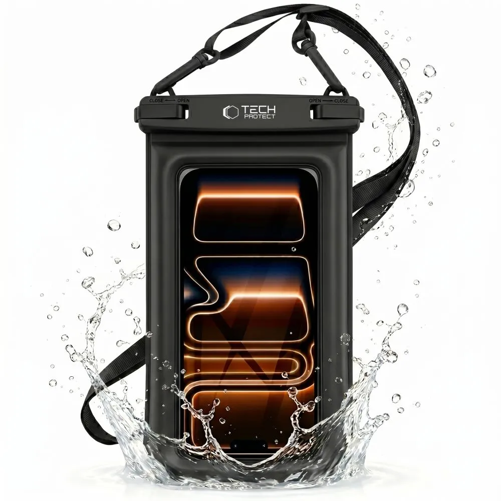 Puhelintarvikkeet Other suojakuori, suojakotelo musta TECH-PROTECT UWC7 UNIVERSAL WATERPROOF FLOATING CASE 6.9 INCH