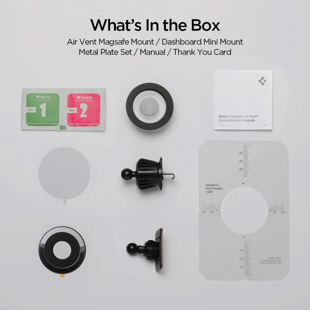 Tarvikud Other SPIGEN MFT13 MAGNETIC MAGSAFE DASHBOARD & VENT CAR MOUNT Telefonitarvikud must
