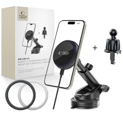 Tarvikud Other  TECH-PROTECT MM15W-V4 MAGNETIC MAGSAFE DASHBOARD & VENT CAR MOUNT WIRELESS CHARGER 15W