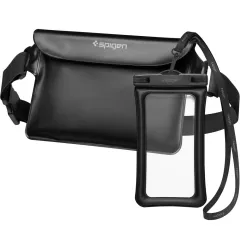  Dažādi telefona maciņš melns SPIGEN A621 UNIVERSAL WATERPROOF CASE & WAIST BAG