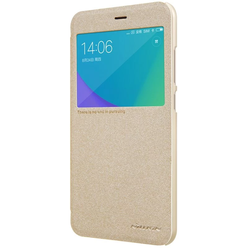 Xiaomi RedMi Note 5A Prime чехол золотой Sparkle Leather Redmi