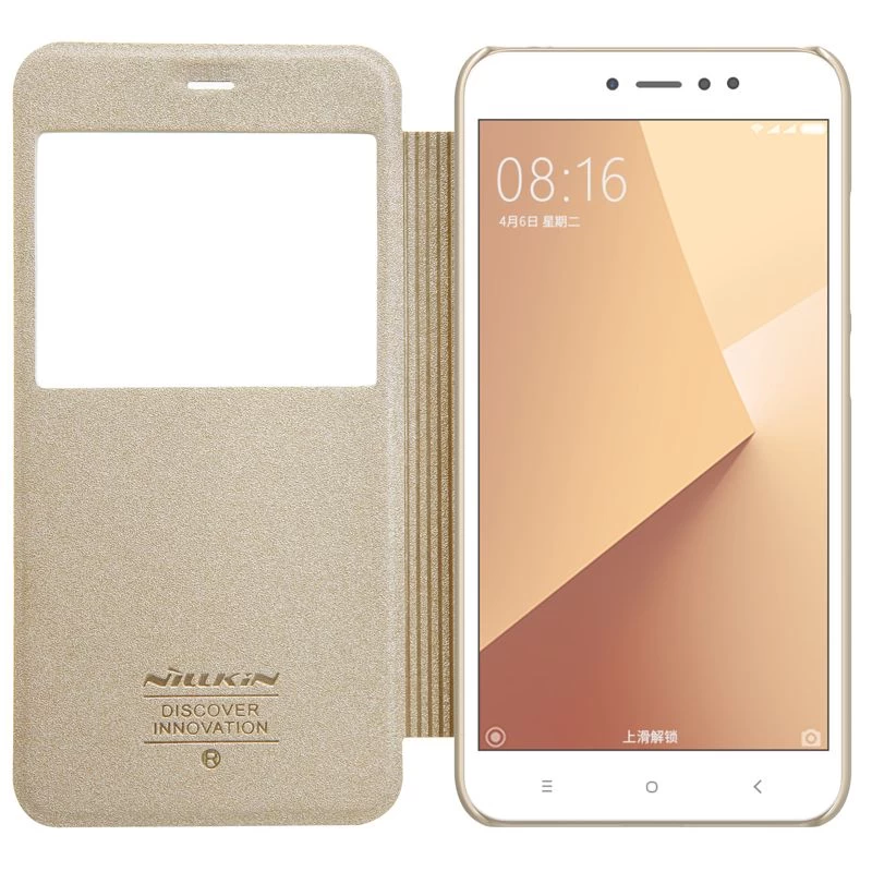 Xiaomi RedMi Note 5A Prime чехол золотой Sparkle Leather Redmi