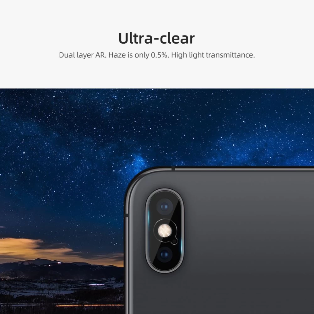 Apple iPhone XS Tempered glass  InvisiFilm AR camera protective film