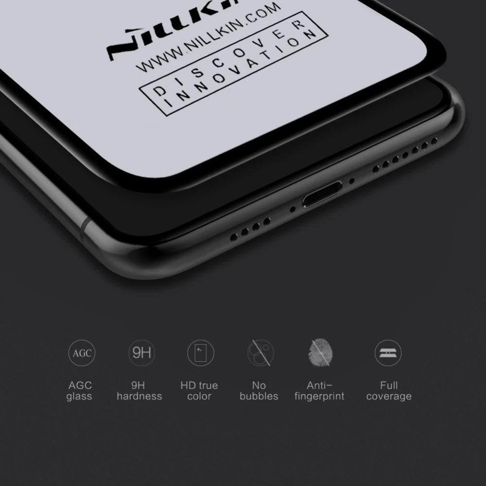 Apple iPhone XS aizsargstikls melns Nillkin 3D CP+MAX Tempered Glass