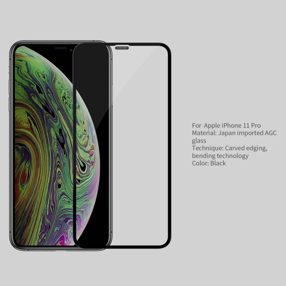 Apple iPhone XS aizsargstikls melns Nillkin 3D CP+MAX Tempered Glass