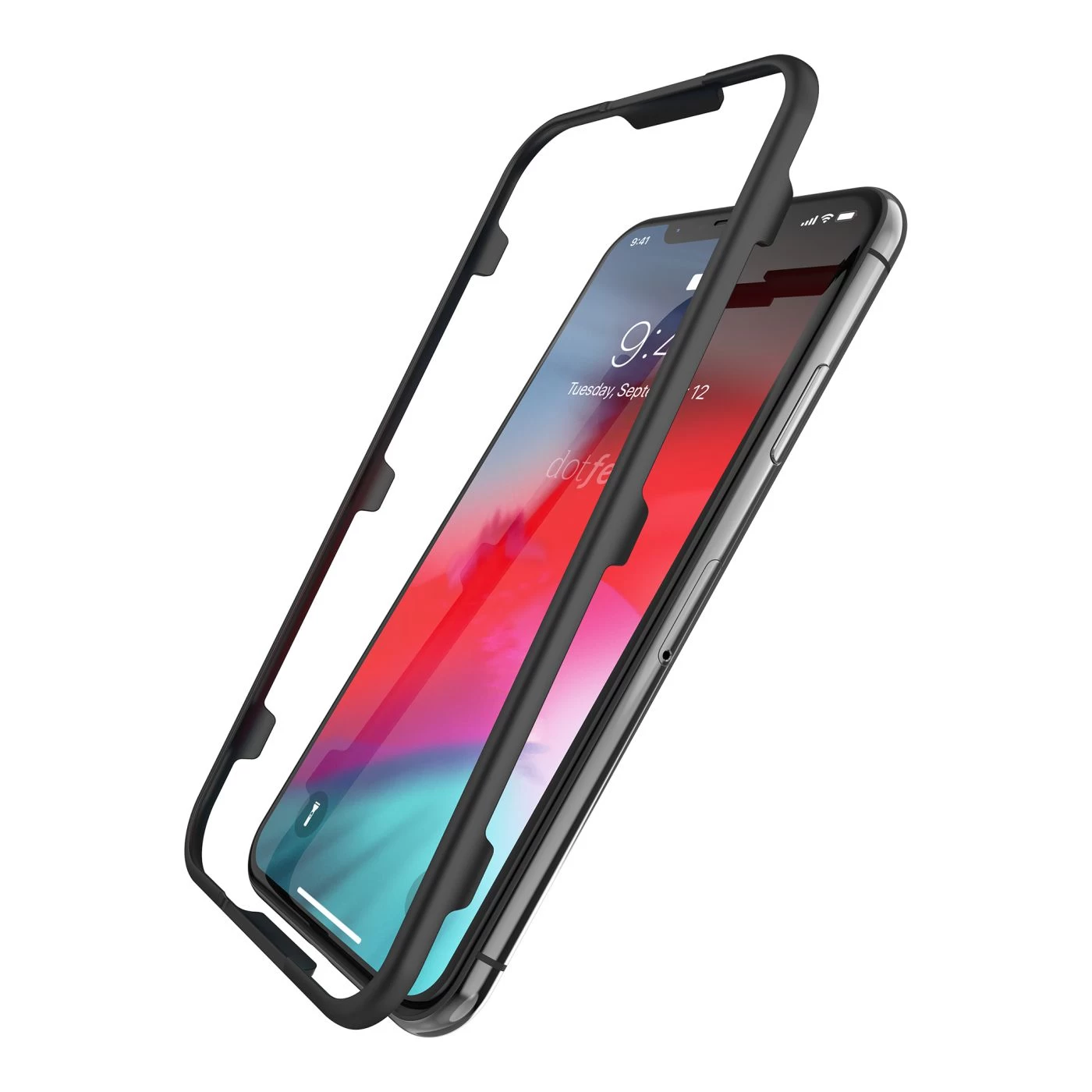Apple iPhone XS aizsargstikls caurspīdīgs DOTFES E03 3D Full Coverage Tempered Glass