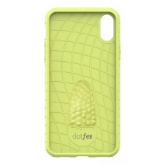 Apple iPhone XS case green DOTFES G01 Fashion Style  for