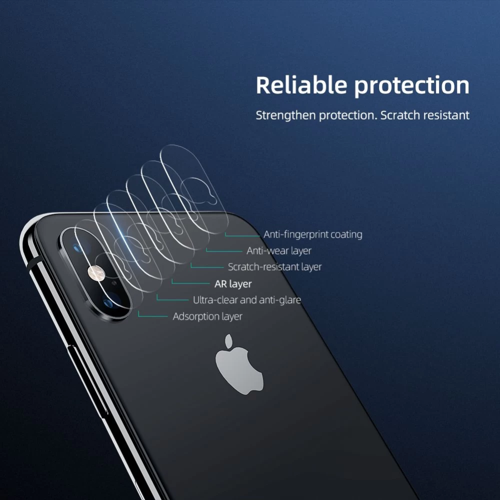 Apple iPhone XS Max kaitseklaas  InvisiFilm AR camera protective film