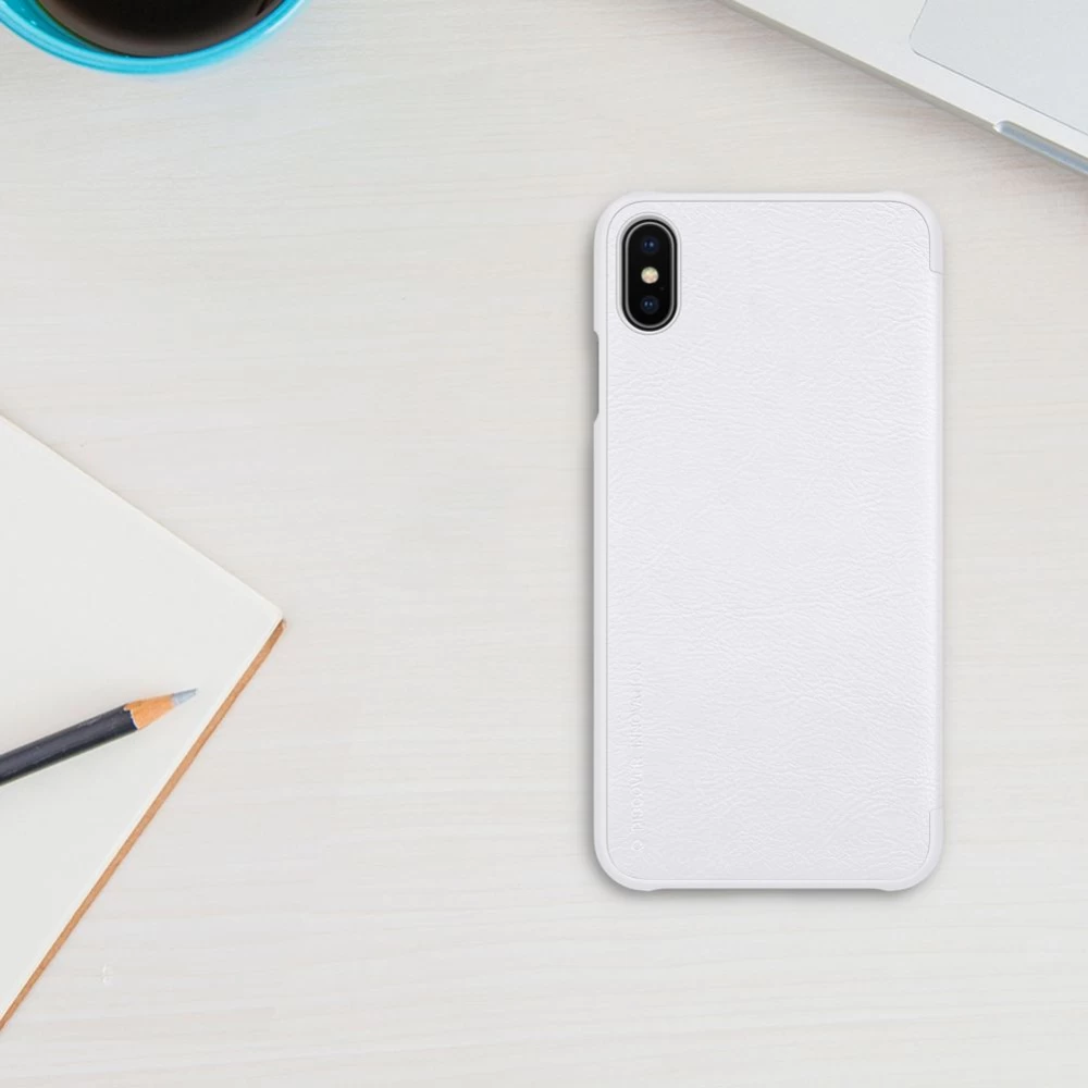 Apple iPhone XS Max case white Nillkin Qin Leather 