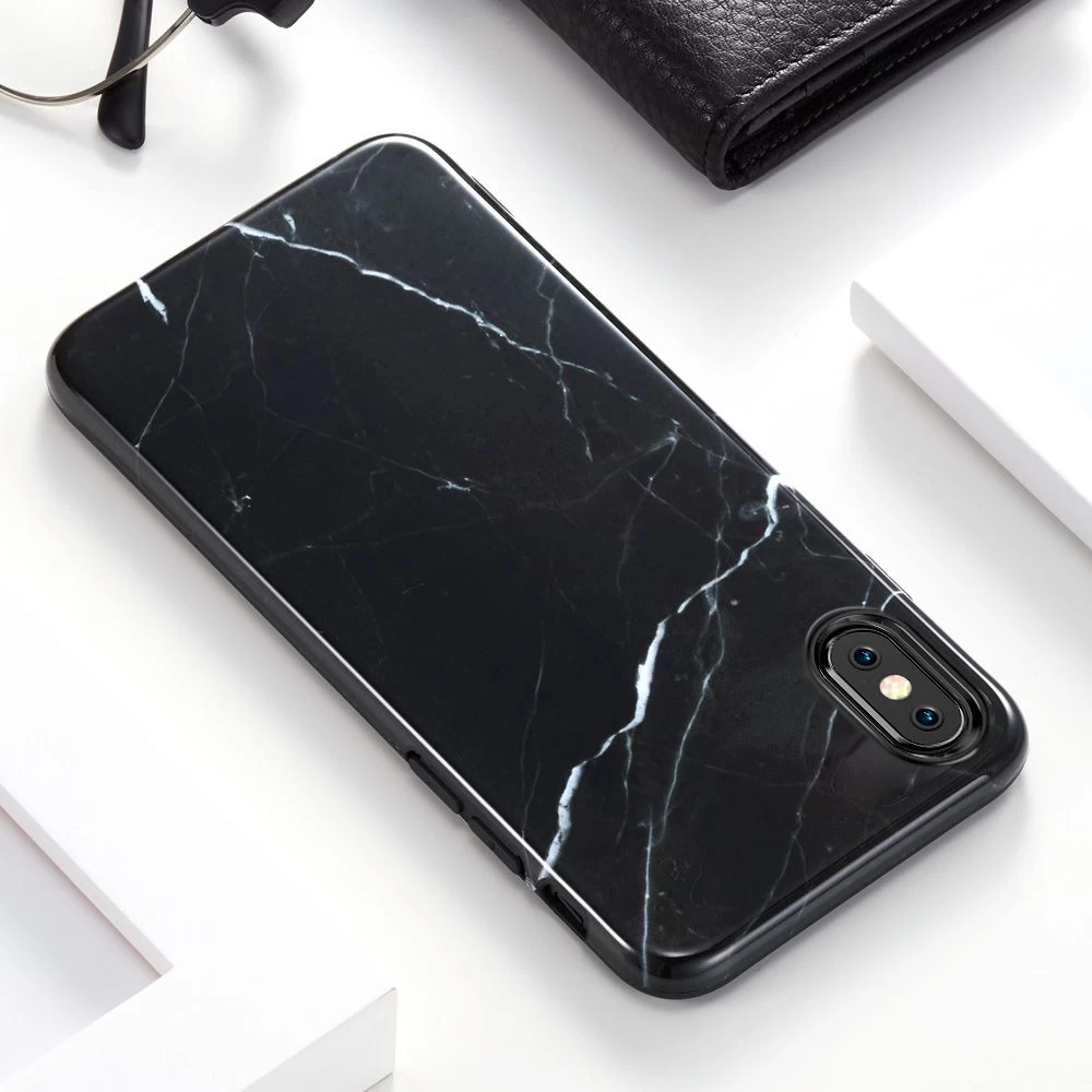 Apple iPhone XS Max suojakuori musta ESR Marble 