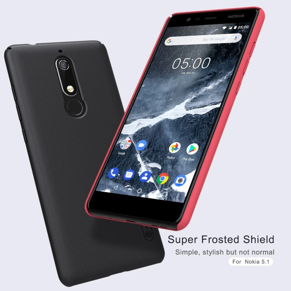Nokia 5.1 чехол красный Super Frosted Shield 