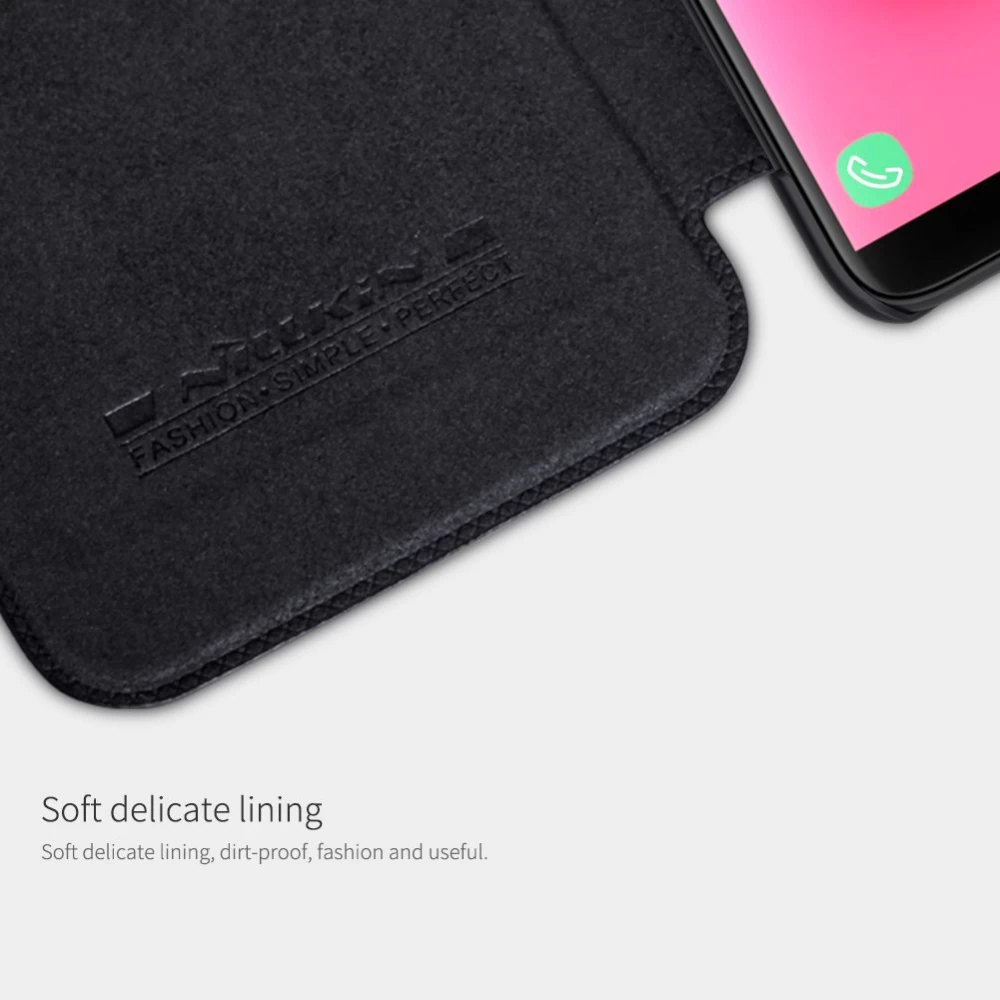 Samsung Galaxy J8 (2018) maciņš brūns Nillkin Qin Leather 