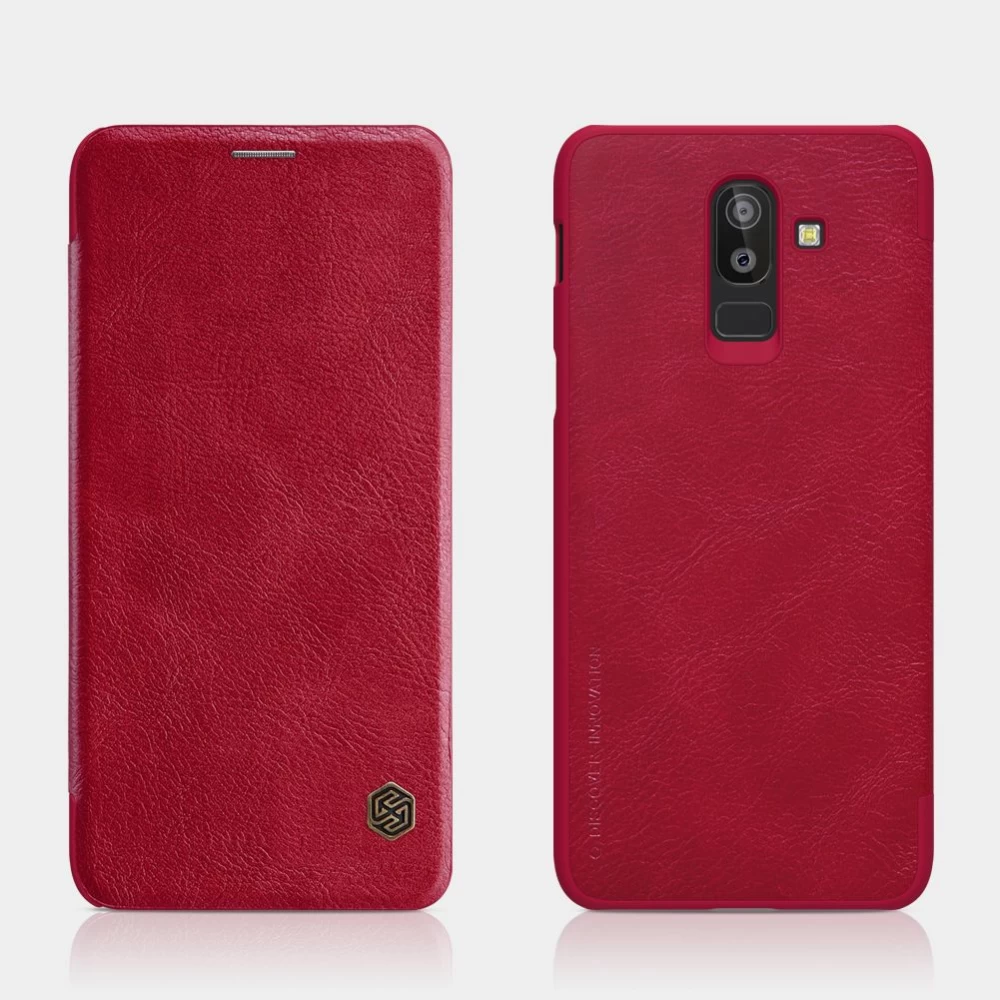 Samsung Galaxy J8 (2018) suojakotelo ruskea Nillkin Qin Leather 