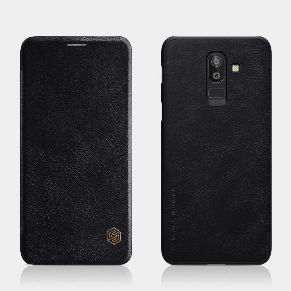 Samsung Galaxy J8 (2018) dėklas rudas Nillkin Qin Leather 