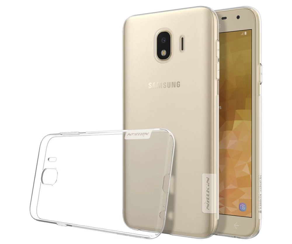 Samsung Galaxy J4 (2018) dėklas skaidrus pilkas Nillkin TPU 