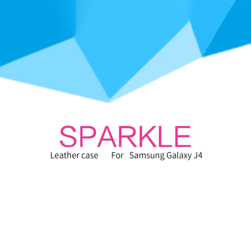 Samsung Galaxy J4 (2018) чехол серый Nillkin Sparkle Leather 