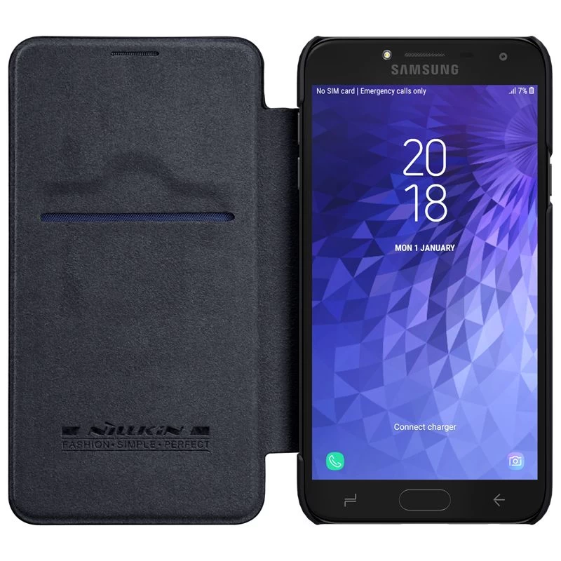 Samsung Galaxy J4 (2018) maciņš melns Nillkin Qin Leather