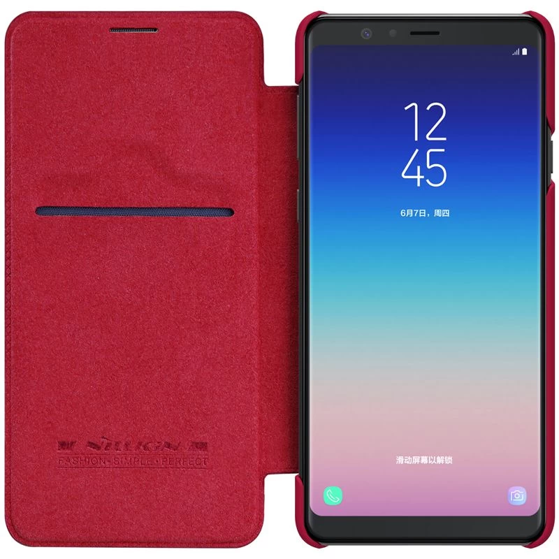 Samsung Galaxy A8 Star maciņš sarkans Nillkin Qin Leather