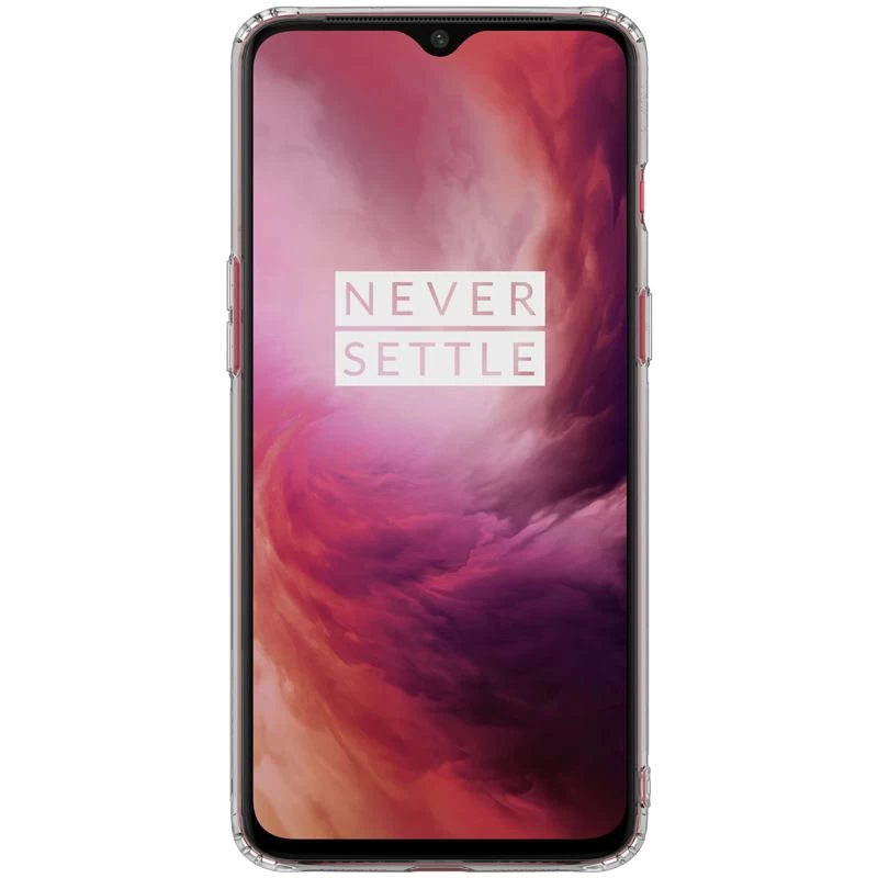 OnePlus 7 dėklas skaidrus pilkas TPU