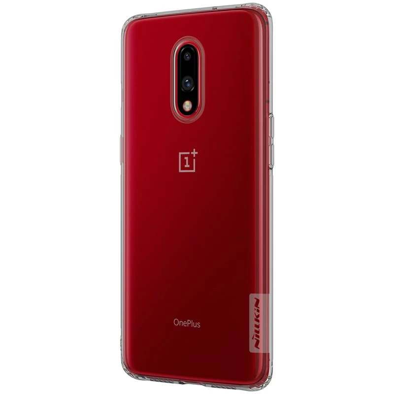 OnePlus 7 dėklas skaidrus pilkas TPU