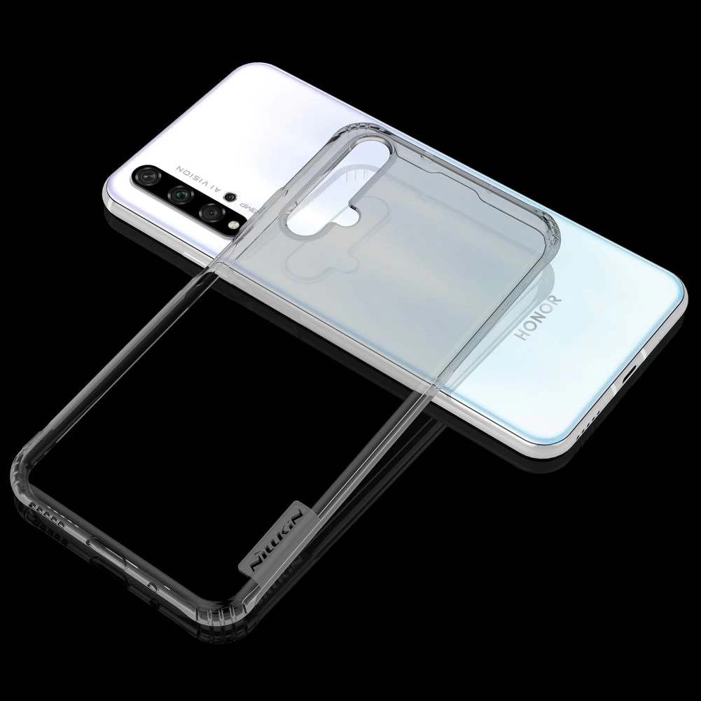 Honor 20 skal transparent grå TPU Huawei