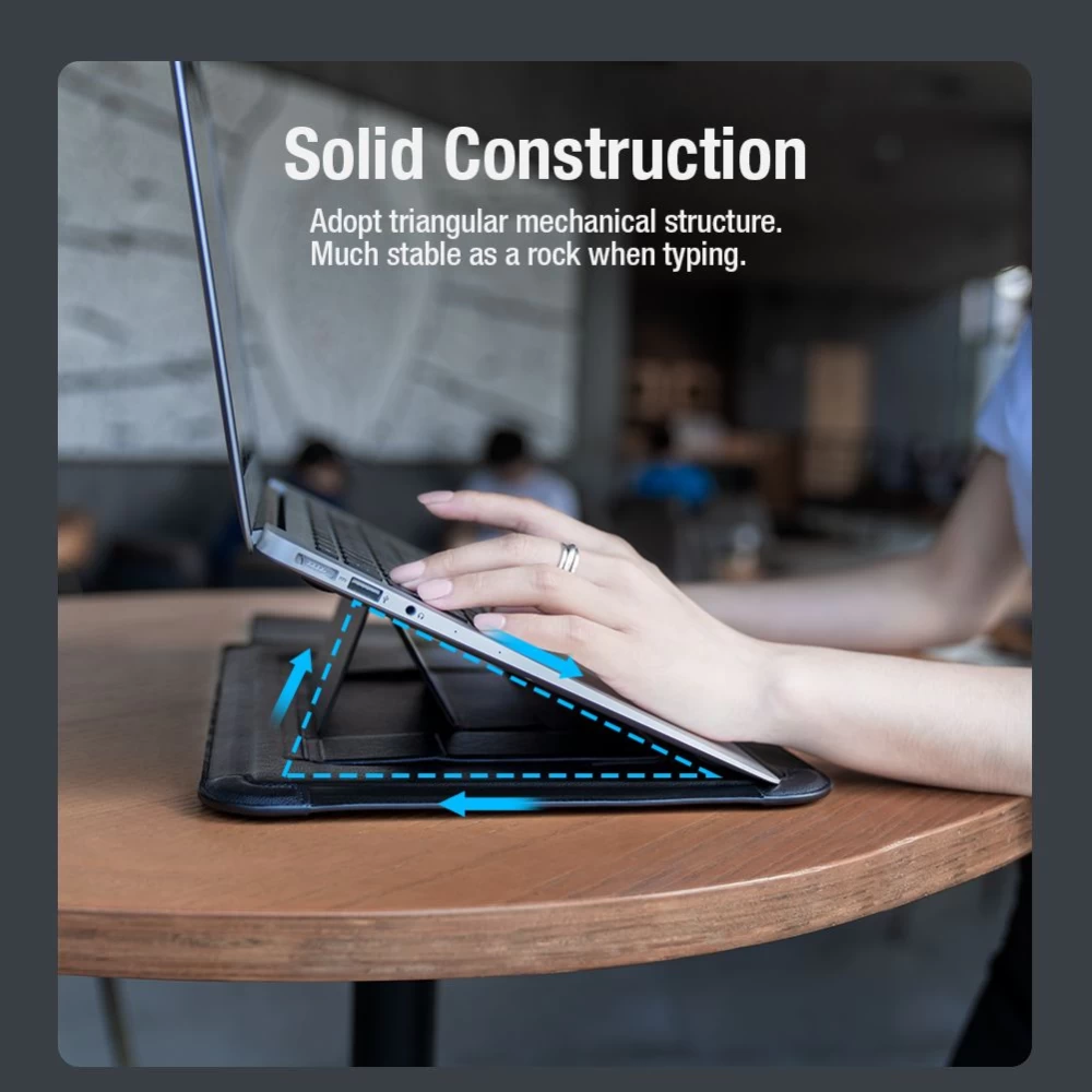 Apple MacBook Nillkin Versatile Plus Laptop Sleeve Macbook 15.6-16.1 (Lichee Patern) suojakuori, suojakotelo musta