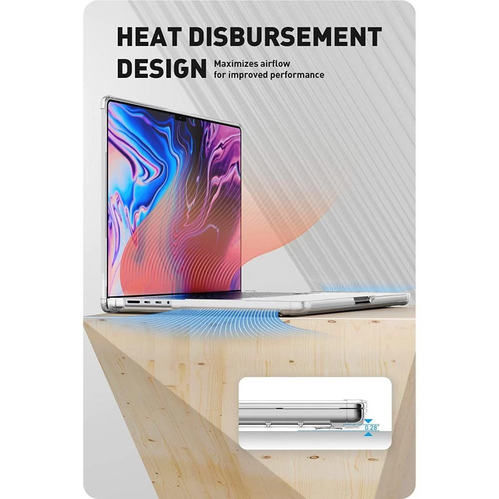 Apple MacBook чехол для телефона прозрачный SUPCASE UNICORN BEETLE CLEAR Pro 14 2021-2023