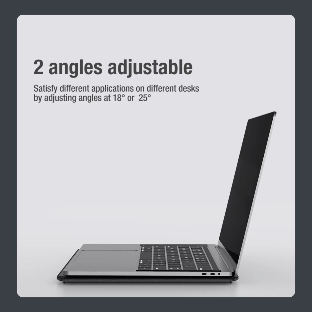 Apple MacBook Laptop sleeve gray Nillkin Versatile Plus Sleeve Macbook 15.6-16.1 (Vegan Leather)