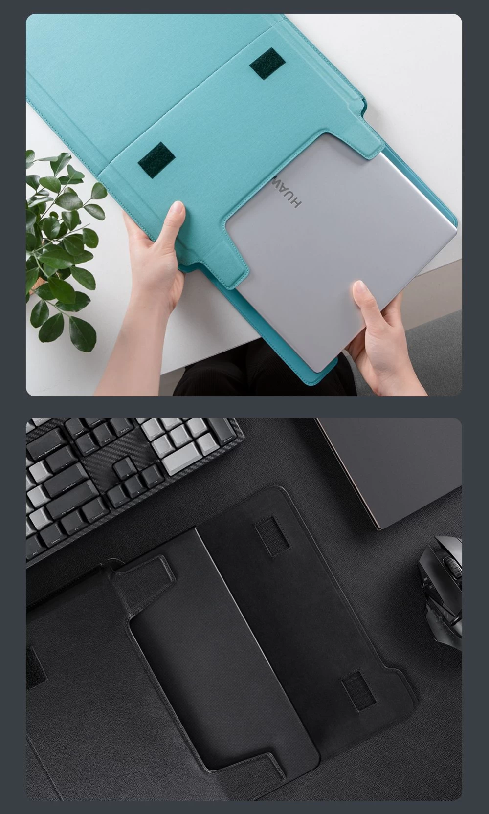 Apple MacBook Laptop sleeve gray Nillkin Versatile Plus Sleeve Macbook 15.6-16.1 (Vegan Leather)