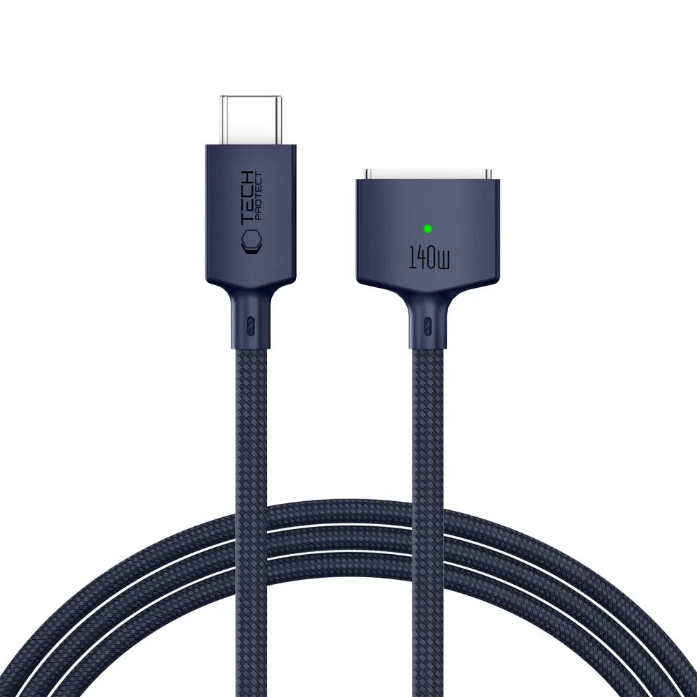 Apple MacBook TECH-PROTECT MMC01 ULTRABOOST MAGNETIC MACBOOK CABLE TYPE-C TO MAGSAFE 3 140W 200CM Datora maciņš