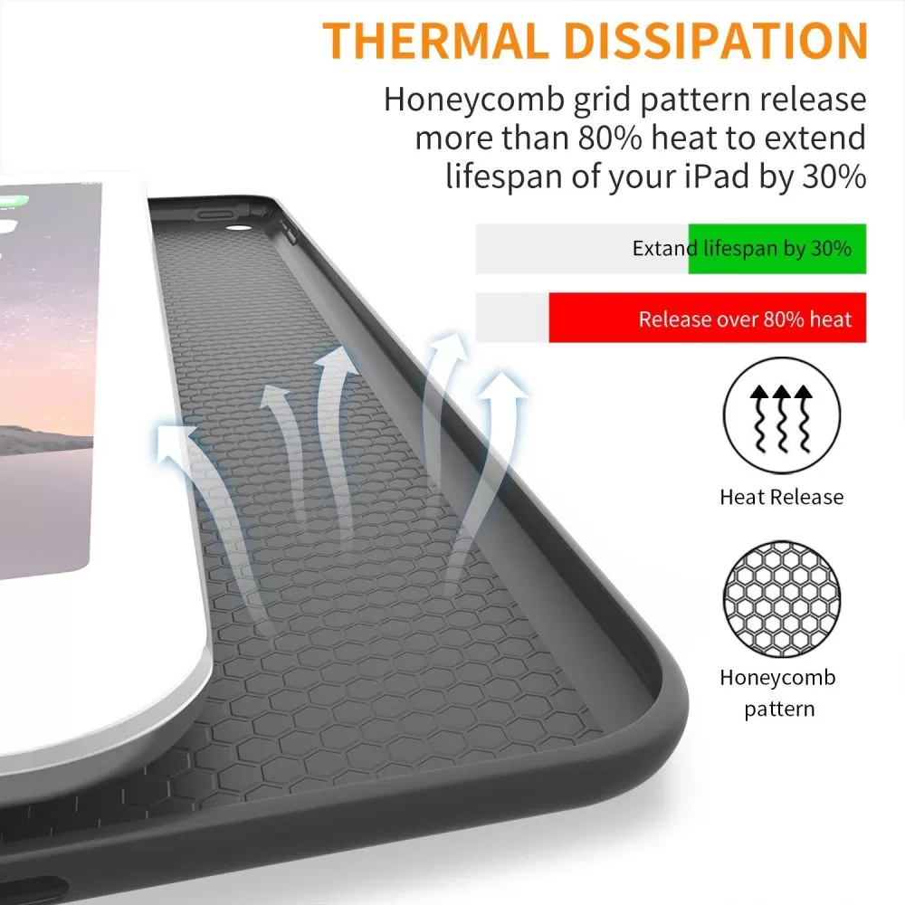 Apple iPad 9.7 (2017/2018) tablet skal, fodral svart TECH-PROTECT SMARTCASE 2017/2018