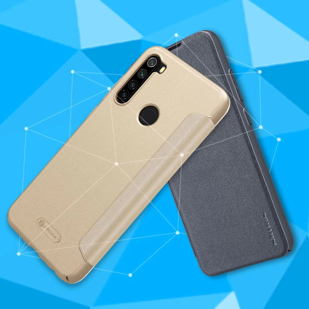 Xiaomi RedMi Note 8 case golden Nillkin Sparkle Leather 