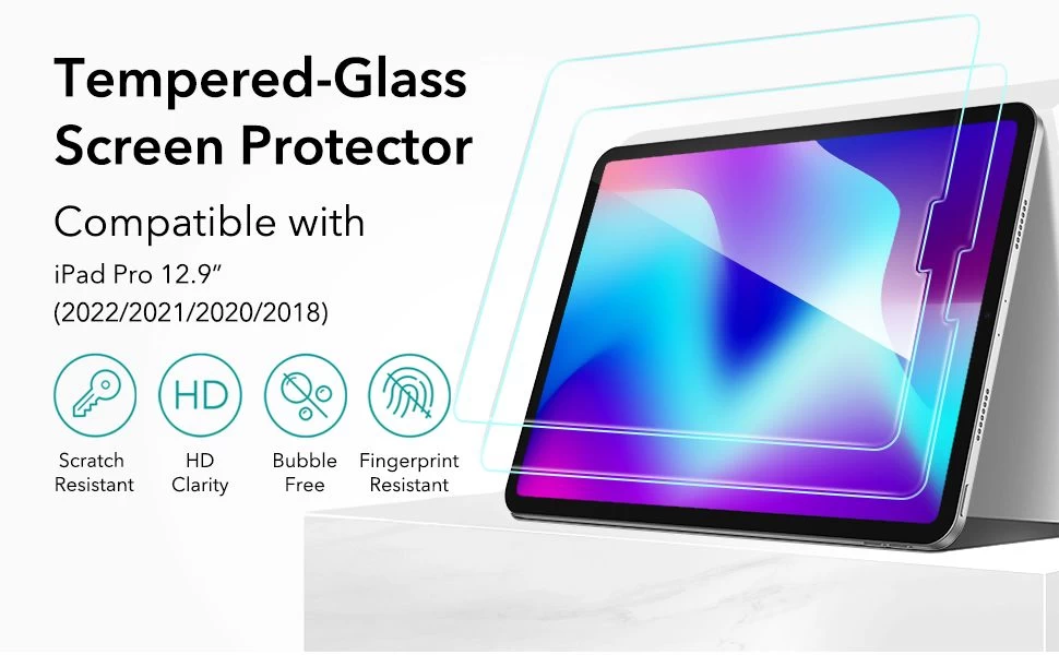 Apple iPad Pro 12.9 (2018) tahvelarvuti ekraani kaitseklaas  ESR TEMPERED GLASS (2-pack)