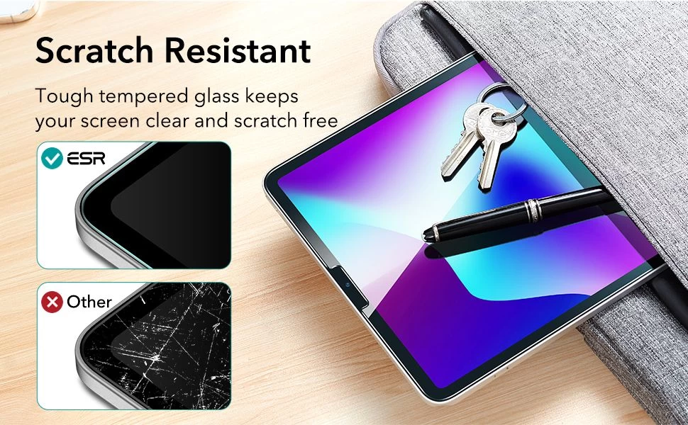 Apple iPad Pro 12.9 (2018) tahvelarvuti ekraani kaitseklaas  ESR TEMPERED GLASS (2-pack)