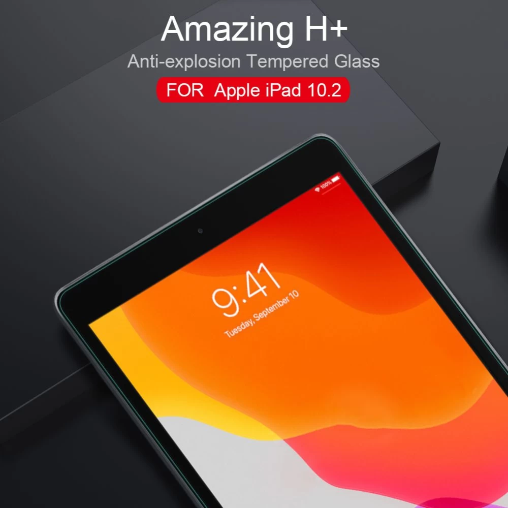 Apple iPad 10.2 (2019) tablet skärmskydd  Nillkin H+ Tempered Glass