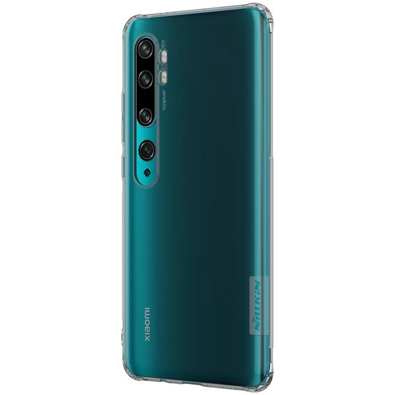 Xiaomi Mi Note 10 vāciņš caurspīdīgs pelēks Nillkin TPU