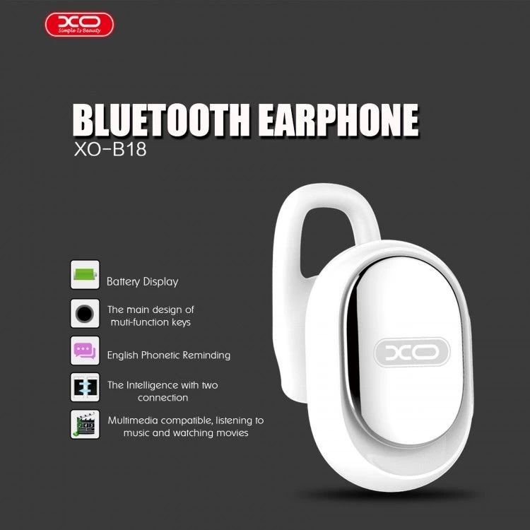 Priedai Bluetooth ausinės XO MOBILE Headset  baltas