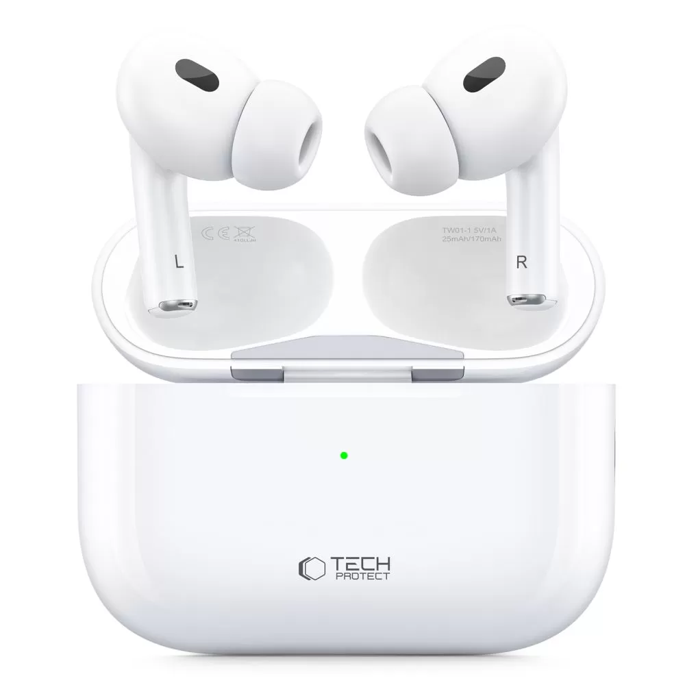 Tillbehör Bluetooth hörlurar TECH-PROTECT ULTRABOOST TWS EARPHONE PRO vit