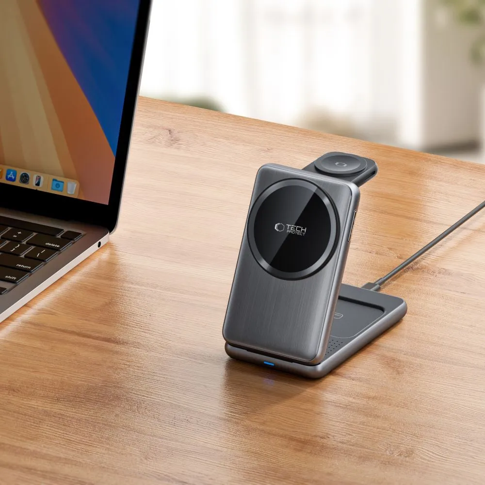 Juhtmeta laadija  TECH-PROTECT QI15W-A42 3IN1 MAGNETIC MAGSAFE WIRELESS CHARGER hall