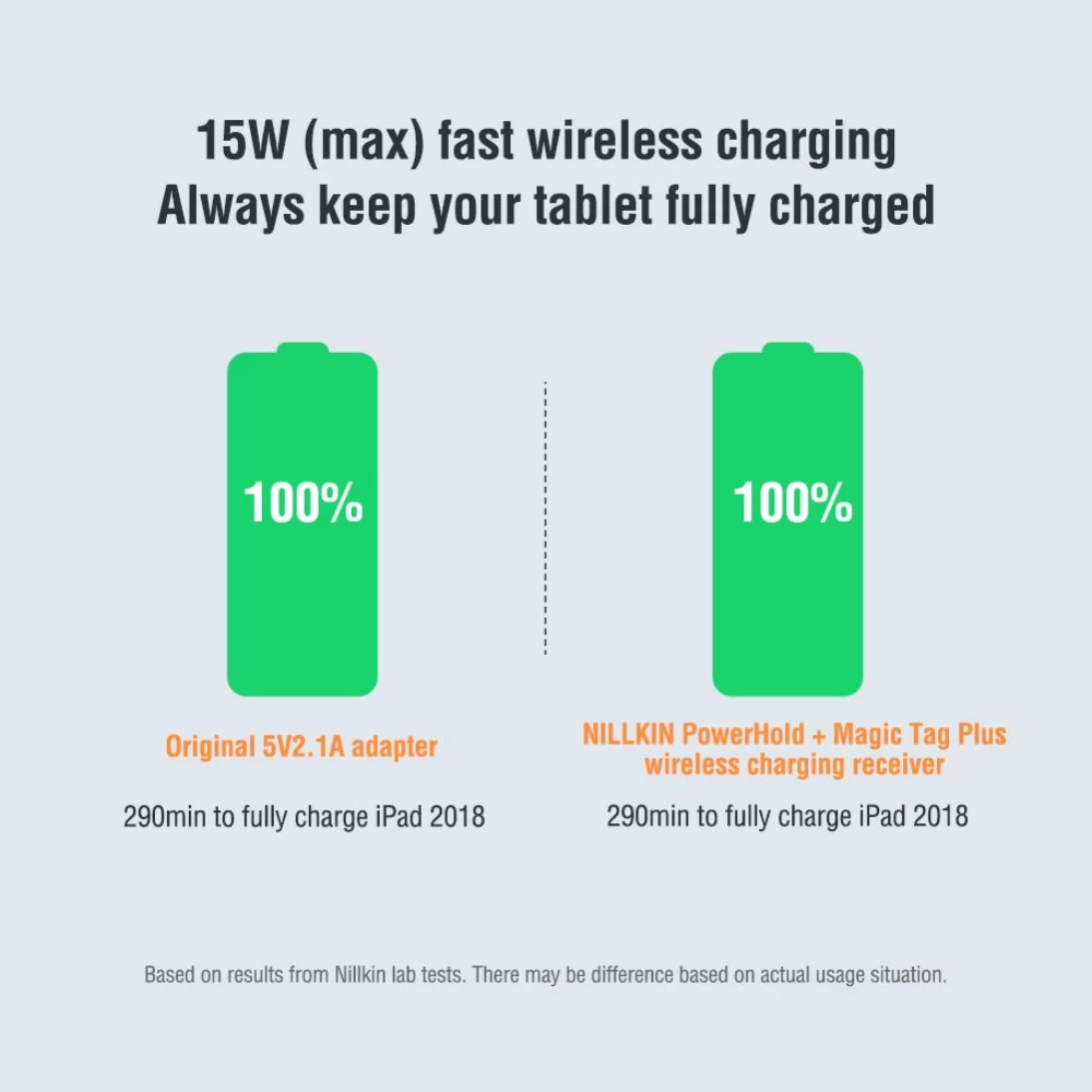 Juhtmeta laadija  Nillkin PowerHold Tablet Wireless Charging Stand hõbe
