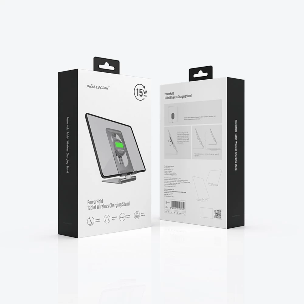 Juhtmeta laadija  Nillkin PowerHold Tablet Wireless Charging Stand hõbe