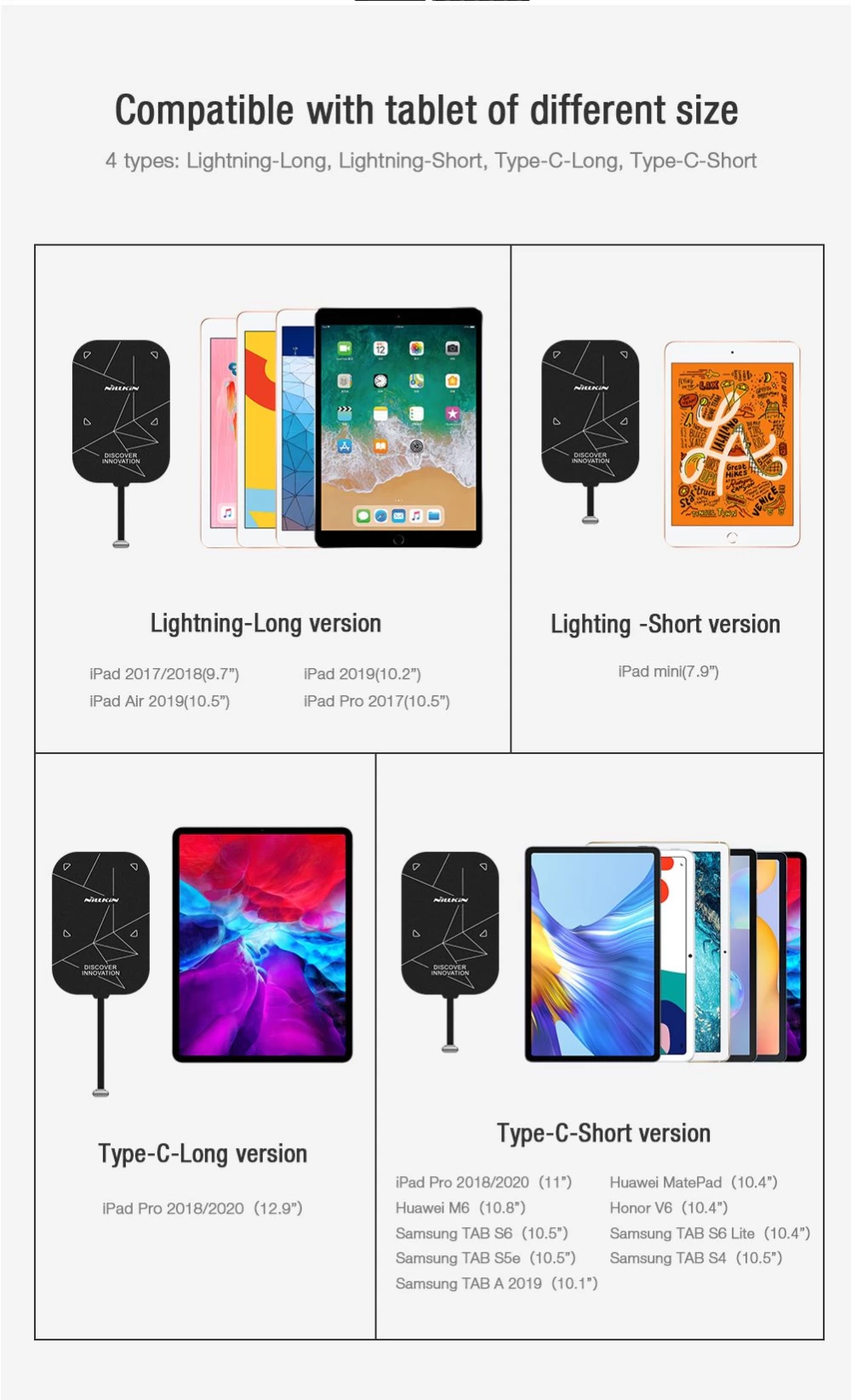 Wireless chargers  Nillkin Magic Tag Plus Charging Receiver Lightning Port (Long)