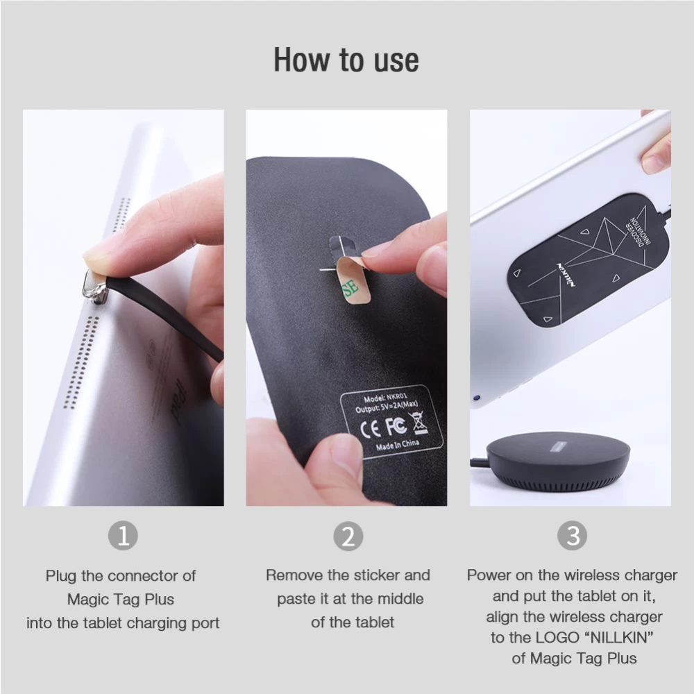 Wireless chargers  Nillkin Magic Tag Plus Charging Receiver Lightning Port (Long)