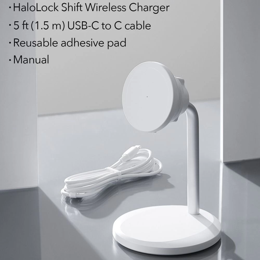 Wireless chargers  ESR HALOLOCK SHIFT MAGNETIC MAGSAFE WIRELESS CHARGER white