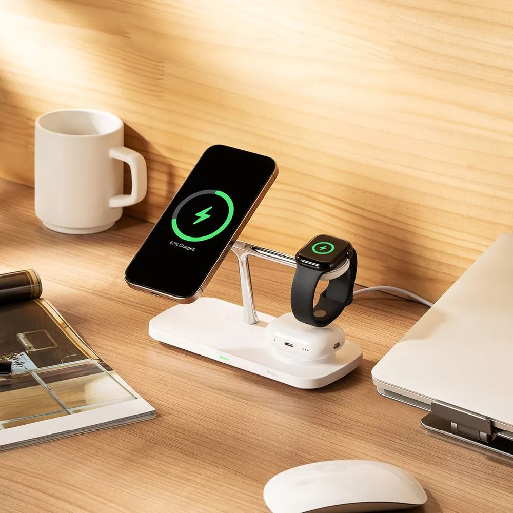 Wireless chargers  RINGKE 3IN1 QI2 MAGNETIC MAGSAFE WIRELESS CHARGER white