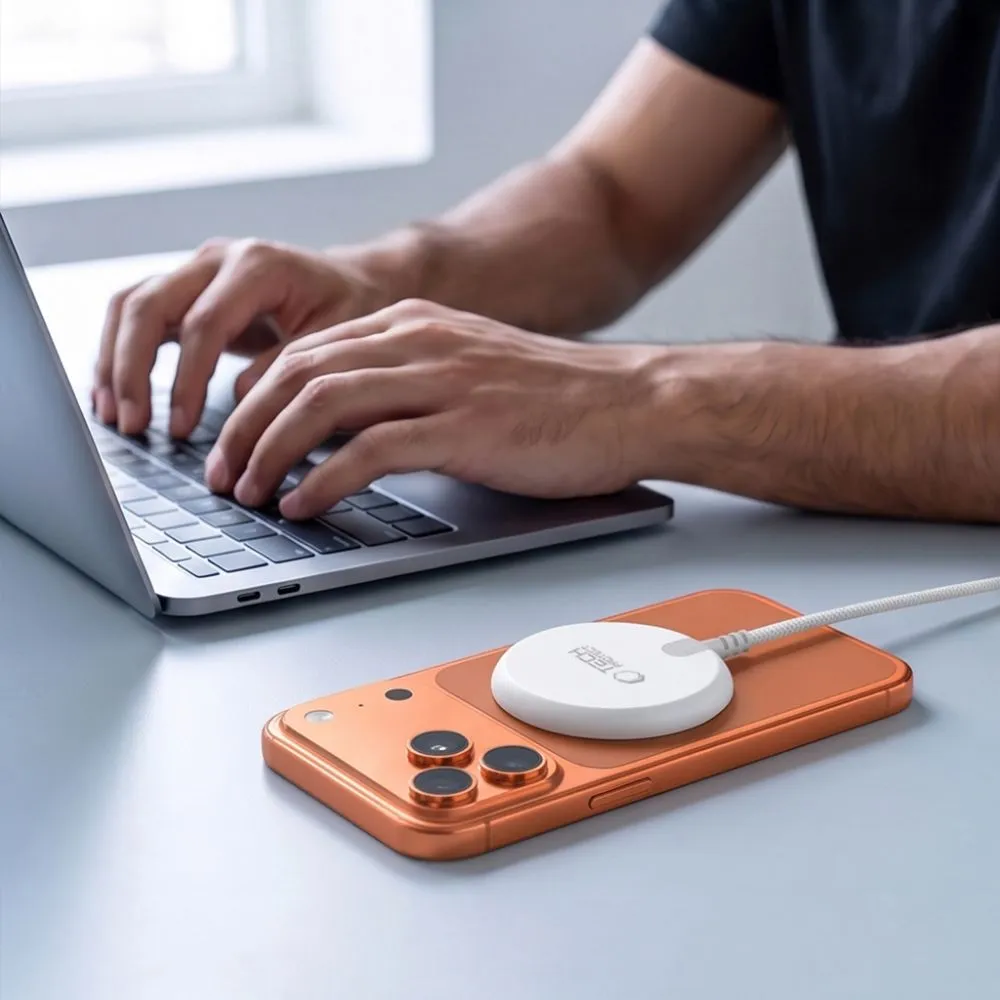 Trådlösa laddare TECH-PROTECT A54 MAGNETIC MAGSAFE WIRELESS CHARGER 25W QI2.2 Telefontillbehör vit