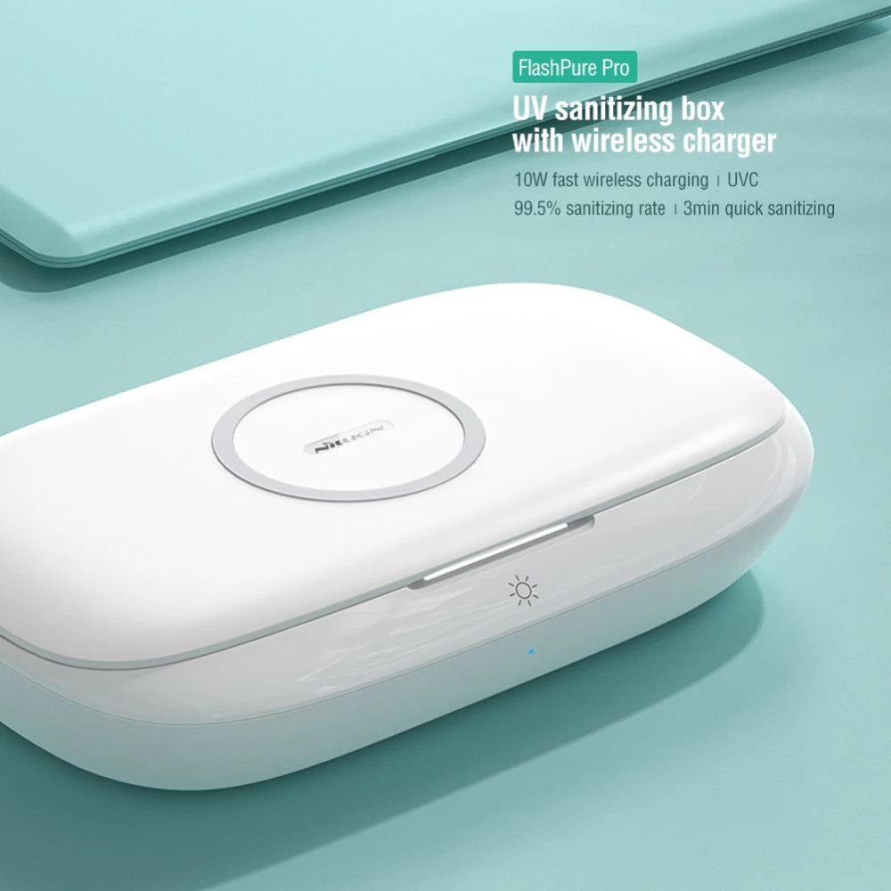 Wireless chargers  Nillkin FlashPure UV Sanitizing Box w Charger white